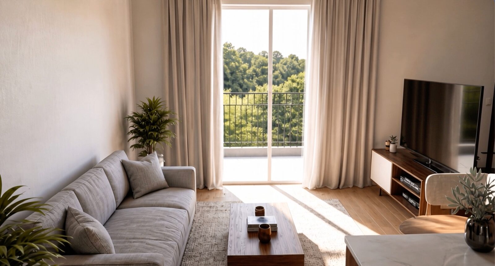 Salón con balcón
